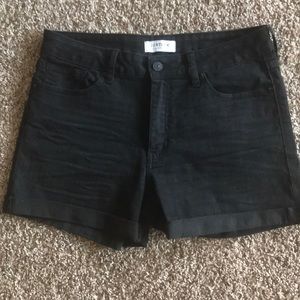 Women’s black jean shorts